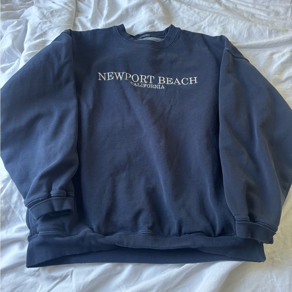 Brandy Melville Navy 'Newport Beach California' Crewneck Sweatshirt